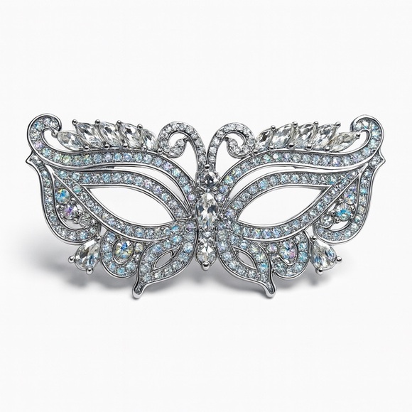 Anthropologie Jewelry - ⚜️ Elegant Silver Masquerade Brooch